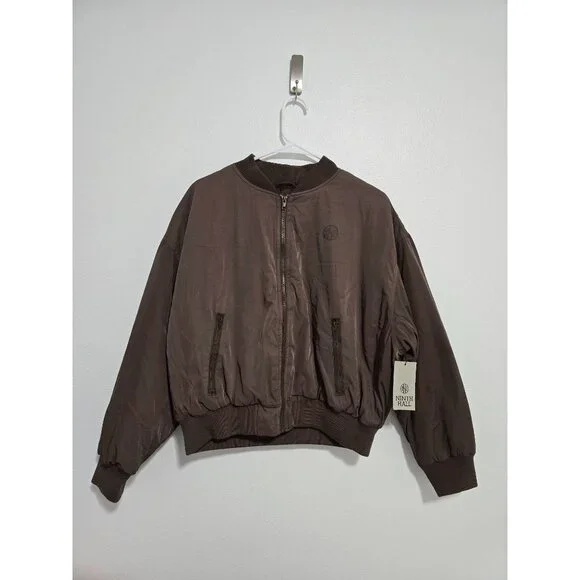 Ninth Hall Orion Brown Bomber Jacket‎ Size Large - Picture 7 of 11